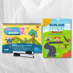Set Zick-Zack-Methode 2 + Pfade-Methode – innovative Übungen zum Gehirntraining + 2 abwischbare Marker