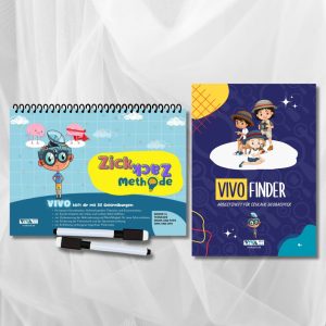 Set Zick-Zack-Methode + VivoFinder – innovative Übungen zur Förderung von Aufmerksamkeit, Konzentration und logischem Denken + 2 abwischbare Marker