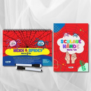 Set Heidi-und-Spidey-Methode + Schlaue-Hände-Methode – innovative Übungen zum Gehirntraining + 2 abwischbare Marker