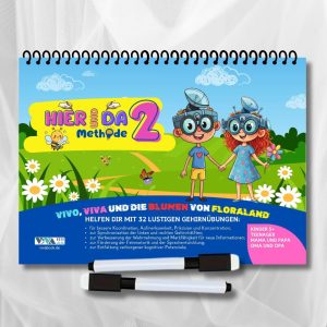 Hier-und-Da-Methode 2: 32 Gehirnjogging-Übungen mit Blumen, Bienen und Bienenstöcken – Logik, Fokus, Konzentration und Gedächtnis, ab 5 Jahren, A5, wiederverwendbar