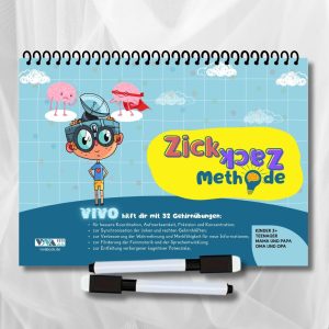 Zick-Zack-Methode: 32 spielerische Gehirnjogging-Übungen mit Formen und Linien für Kinder und Erwachsene – Fokus, Konzentration und Feinmotorik, ab 3 Jahren, A5, wiederverwendbar