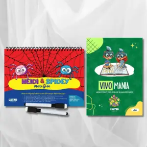 Set Heidi-und-Spidey-Methode + Vivomania – innovative Übungen zum Gehirntraining + 2 abwischbare Marker