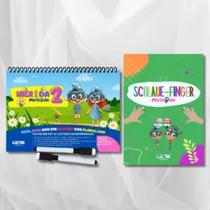 Set Hier-und-Da-Methode 2 + Schlaue-Finger-Methode – innovative Übungen zum Gehirntraining + 2 abwischbare Marker