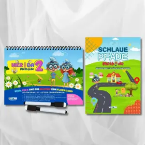 Set Hier-und-Da-Methode 2 + Schlaue Pfade-Methode – innovative Übungen zum Gehirntraining + 2 abwischbare Marker