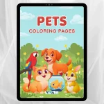 Pets Coloring Book – Haustiere: Ausmalbilder, Kreativität & Entspannung, Kinder 3+, Digitales PDF-Format zum Ausdrucken (A4)
