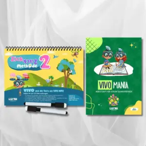 Set Zick-Zack-Methode 2 + Vivomania – innovative Übungen zum Gehirntraining + 2 abwischbare Marker