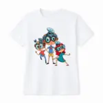 Kinder-T-Shirt mit Print „Vivo, Viva und Tino“, weiß, Baumwolle, exklusives Design von Vivabook