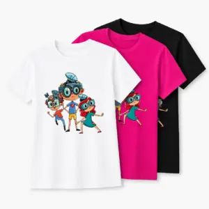 Kinder-T-Shirt mit Print „Vivo, Viva und Tino“, Baumwolle, exklusives Design von Vivabook