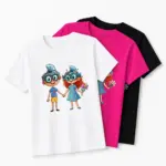 Kinder-T-Shirt mit Print „Vivo und Viva“, Baumwolle, exklusives Design von Vivabook